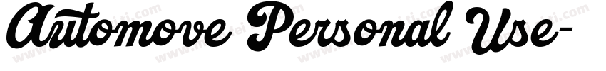 Automove Personal Use字体转换
